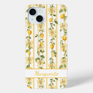 Zitronenreben mit monogrammierten Koketten-Schleif Case-Mate iPhone Hülle
