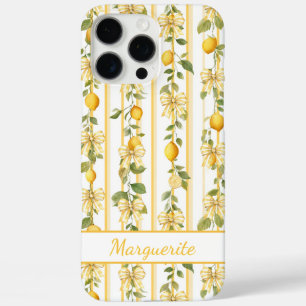 Zitronenreben mit monogrammierten Koketten-Schleif iPhone 16 Pro Max Hülle