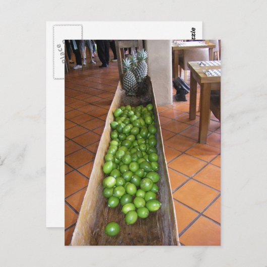Zitronensaft oder Ananas? Postkarte (Vorne/Hinten)