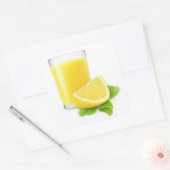 Zitronensaft Quadratischer Aufkleber (Umschlag)