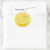 Zitronensaft Quadratischer Aufkleber (Tasche)