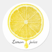 Zitronensaft Runder Aufkleber (Vorderseite)
