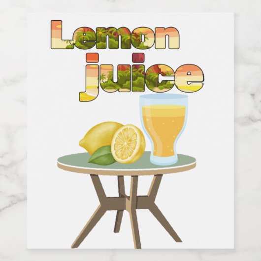 Zitronensaft Weinetikett (Einzelnes Label)