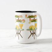 Zitronensaft Zweifarbige Tasse (VorderseiteRechts)