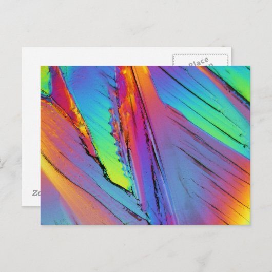 Zitronensäure unter dem Mikroskop Postkarte (Vorne/Hinten)