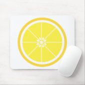 Zitronenscheibe Gelb Mousepad (Mit Mouse)