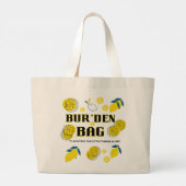 ZITRONENSCHEIBE, Große Leinwand Damen TASCHE (Rückseite)
