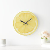 Zitronenscheibe Große Wanduhr (Zuhause)