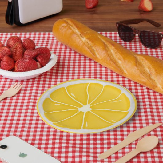 Zitronenscheibe Pappteller (Picknick)