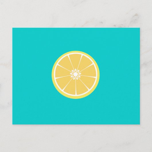 Zitronenscheibe Postkarte (Vorderseite)