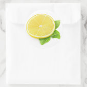 Zitronenscheibe Runder Aufkleber (Tasche)