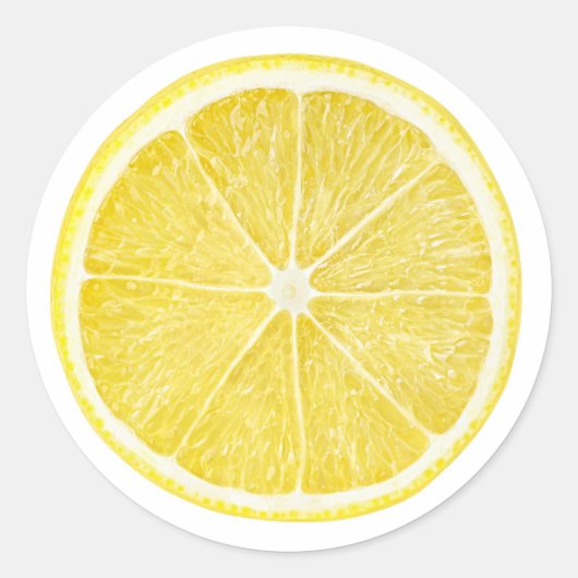 Zitronenscheibe Runder Aufkleber (Vorderseite)