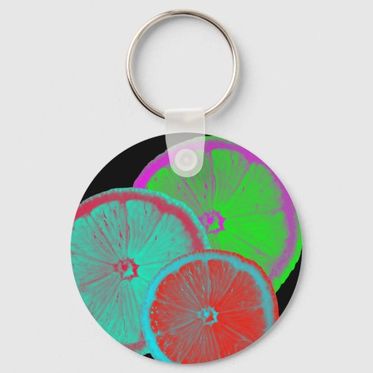 Zitronenscheibe Schlüsselanhänger (Vorderseite)