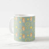 Zitronenscheibe und Katzenmuster Kaffeetasse (Vorderseite Links)