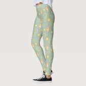 Zitronenscheibe und Katzenmuster Leggings (Links)