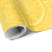 Zitronenscheibe Zitrusfrucht Gelbe Geschenkpapier (Rolleneckpunkt)