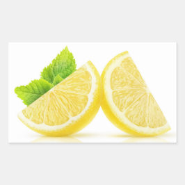 Zitronenscheiben Rechteckiger Aufkleber