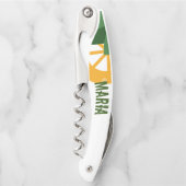 Zitronenscheiben und Blätter Monogramm Kellnermesser (Vorderseite)