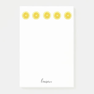 Zitronenscheibepost-itaufkleberanmerkungen Post-it Klebezettel