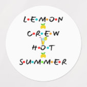 Zitronensommer Crew Etiketten (Design 1)