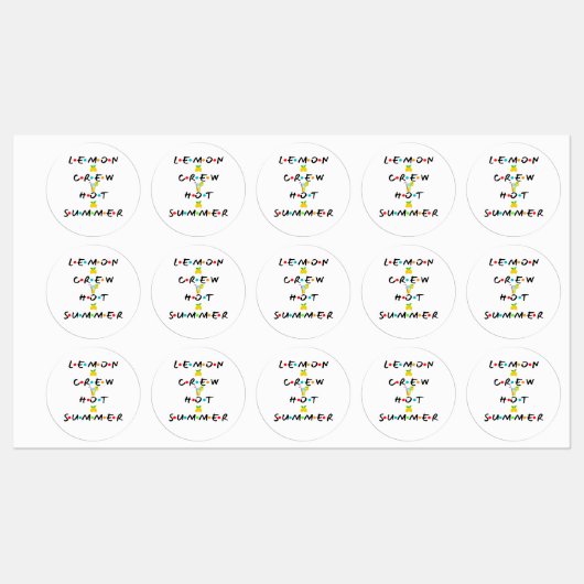 Zitronensommer Crew Etiketten (Blatt)