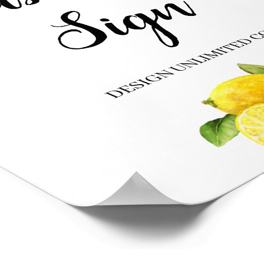 Zitronensommer-Sonderzeichen kreieren sich selbst Poster (Ecke)