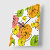 Zitronenuhrplatz Quadratische Wanduhr (Winkel)