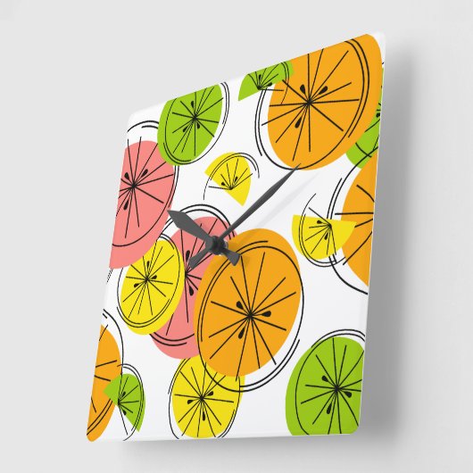 Zitronenuhrplatz Quadratische Wanduhr (Winkel)