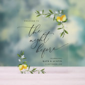 Zitronenwasserfarbe Grün Nacht vor Acrylschild (Neutral)