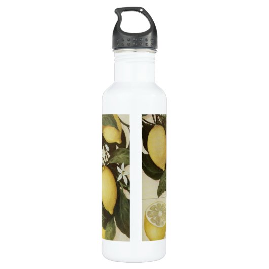 Zitronenwasserflasche Edelstahlflasche (Rückseite)