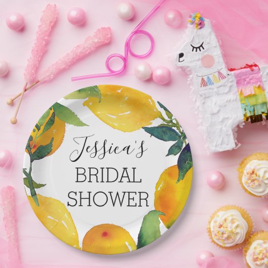 Zitronenzepapierplatte Pappteller (Party)