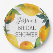 Zitronenzepapierplatte Pappteller (Vorderseite)