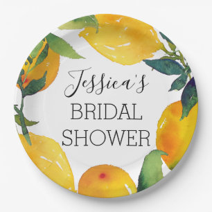 Zitronenzepapierplatte Pappteller