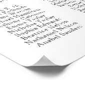 Zitronenzitrus 20 Tabelle Hochzeitstabelle Poster (Ecke)