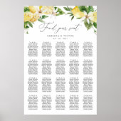 Zitronenzitrus 20 Tabelle Hochzeitstabelle Poster (Vorne)