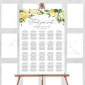 Zitronenzitrus 20 Tabelle Hochzeitstabelle Poster