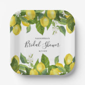 Zitronenzitrus Brautparty Papierplatte Pappteller (Vorderseite)