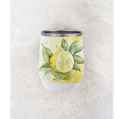 Zitronenzitrus Gelbe Frucht Hübsche Wasserfarbenbr