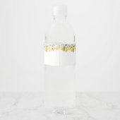 Zitronenzitrus Hochzeitwasserflasche Wasserflaschenetikett (Rückseite)
