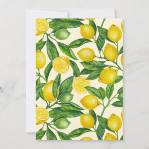 Zitronenzweige in grün und gelb