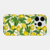 Zitronenzweige in grün und gelb iPhone hülle (Rückseite (Horizontal))