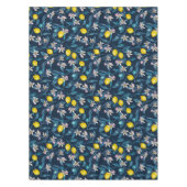 Zitronenzweige mit Blüten und blauen Früchten Tischdecke (Vorderseite)