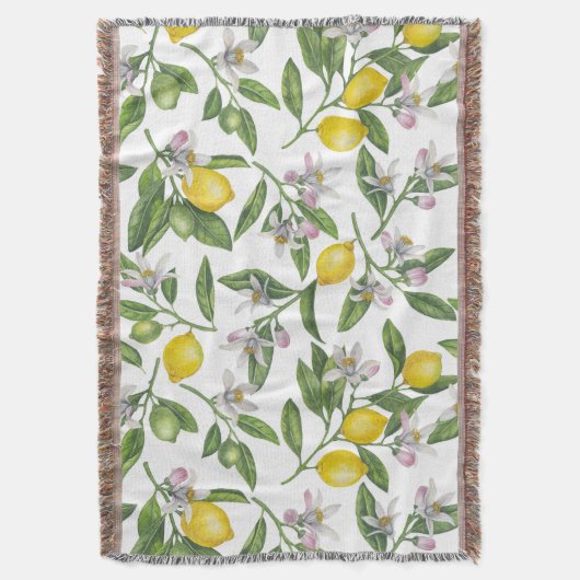 Zitronenzweige mit Blüten und weißen Früchten Decke (Vorderseite Vertikal)