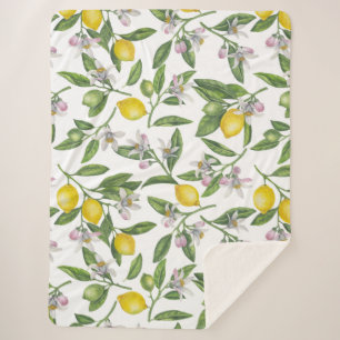 Zitronenzweige mit Blüten und weißen Früchten Sherpadecke