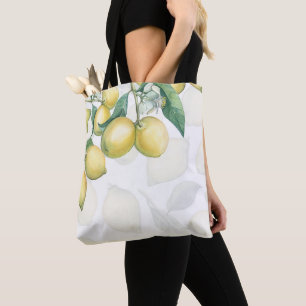 Zitronenzweige Weiß & Gelb Landhausstil Rustikal C Tasche