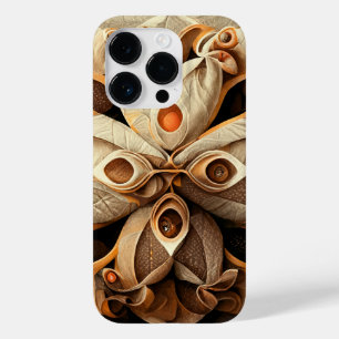 Zitrus Beige Braun Dekoratives Karomuster Ornament Case-Mate iPhone 14 Pro Hülle