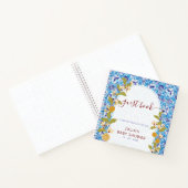 Zitrus Blau Gelbe Zitrone Amalfi-Küste Baby Shower Notizblock (Innenseite)