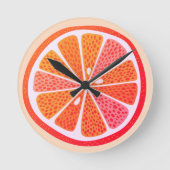 Zitrus Blutorange Spaß Runde Wanduhr (Vorderseite)