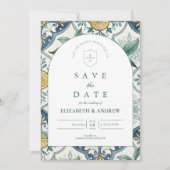 Zitrus Botanischer Sommerhochzeit Save The Date (Vorderseite)