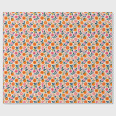 Zitrus Botanisches Florales Geschenkpapier (Flach)